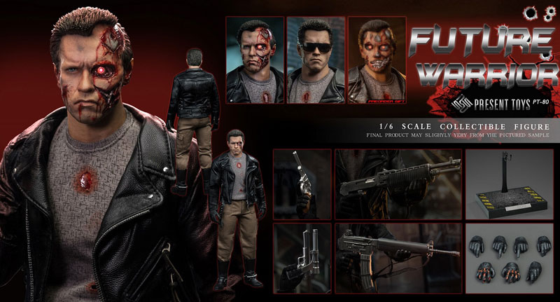 【PRESENT TOYS】PT-sp80 1/6 Future Warrior（Leather version） フューチャーウォーリアー 革ジャン版 1/6スケール男性フィギュア