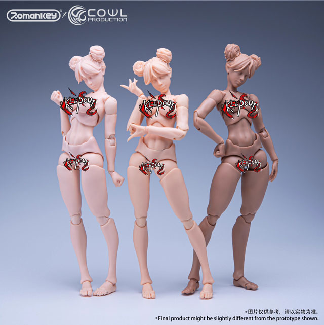 【Romankey X COWL】RC001 A/B/C 1/12 Figure Girl Body 超可動少女 フィギュアボディ