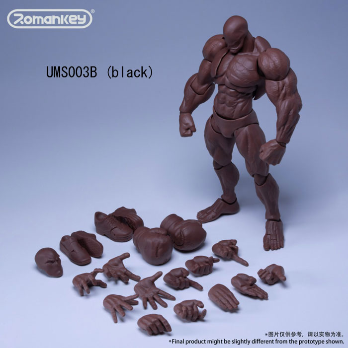 Romankey】UMS003 W/B/Y 1/12 Ultra-Movable Male Figure Big Guy 超