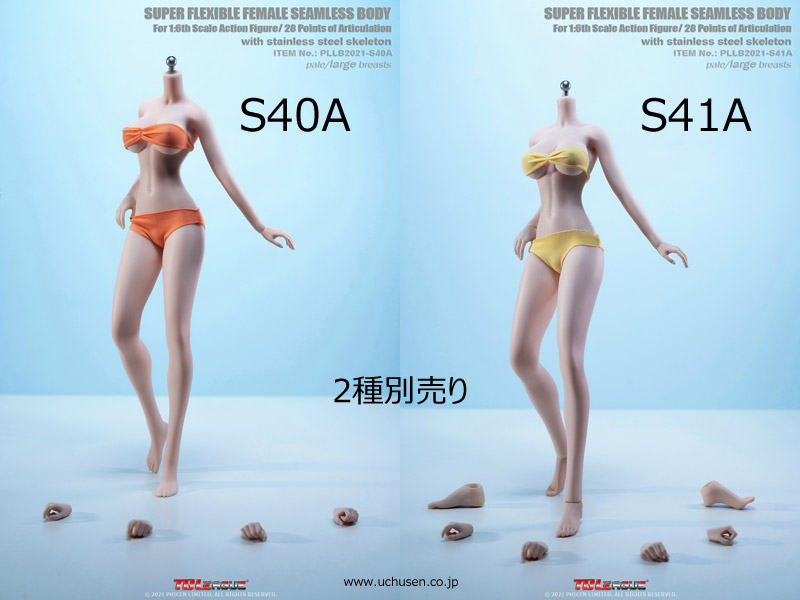 【TBLeague】1/6 scale female seamless bodies Tall and slender type PLLB2021-S40A (pale) S41A (pale) TBリーグ