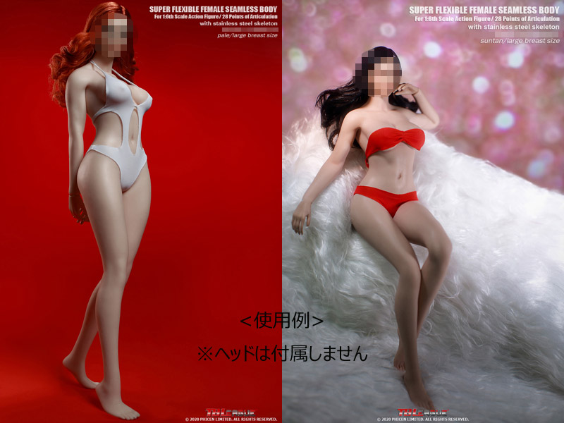 【TBLeague】Seamless Bodies PLLB2020-S42A (pale) S43A (suntan) TBリーグ 1/6スケール シームレス女性ボディ （ヘッドなし）