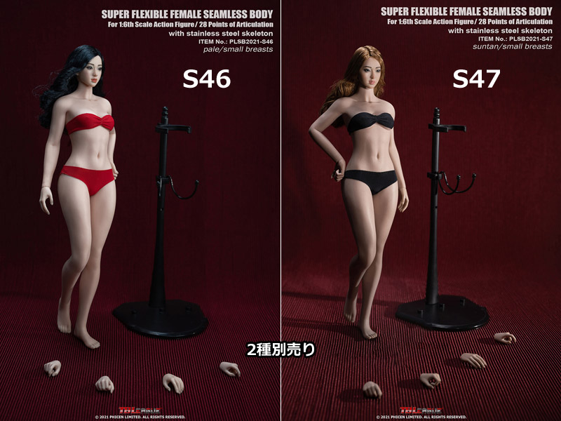 【TBLeague】Female Super Flexible Seamless Bodies head sculpt included PLSB2021-S46 (pale) S47 (suntan)