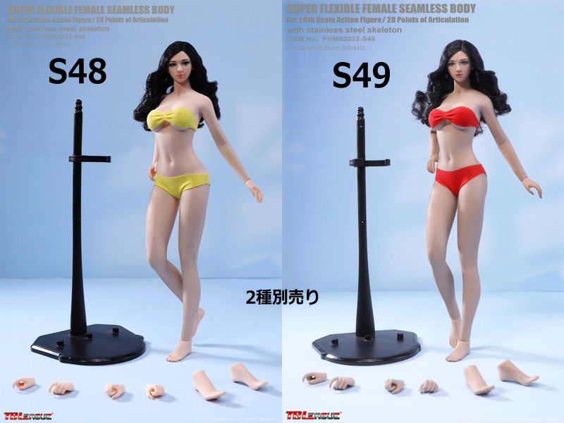 【TBLeague】1/6 scale female seamless bodies with Head Sculpt PHMB2022-S48(pale) S49(suntan)