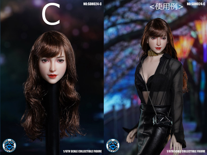 1/6スケール アンドリュー風ヘッド Z6TOYS ZC016 1/6 アジアン ビューティー 女性 ヘッド 月 眼球