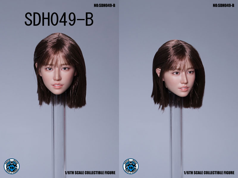 【SUPERDUCK】SDH049 A B C アジア系美人 河北 1/6スケール 植毛 女性ヘッド