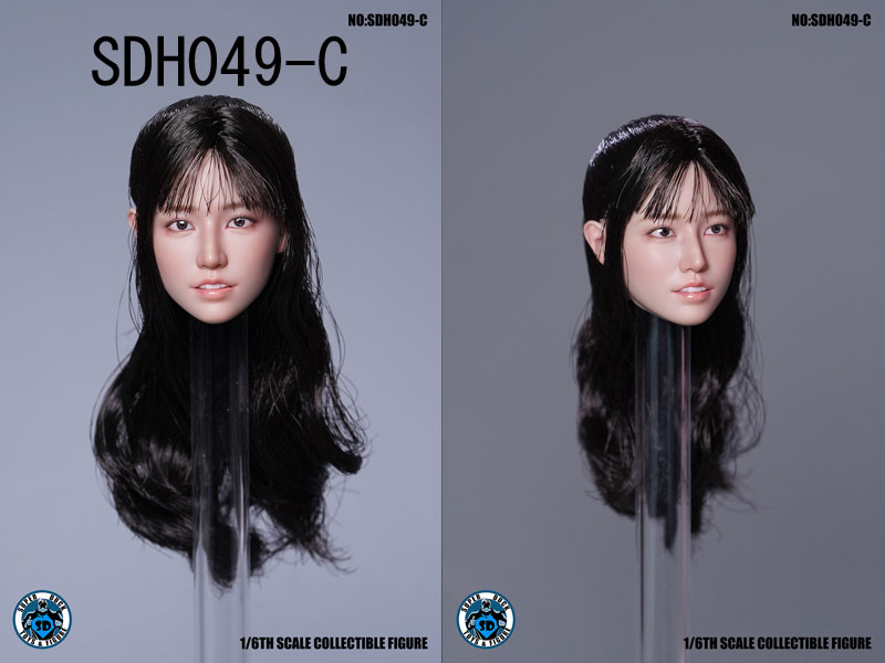 【SUPERDUCK】SDH049 A B C アジア系美人 河北 1/6スケール 植毛 女性ヘッド