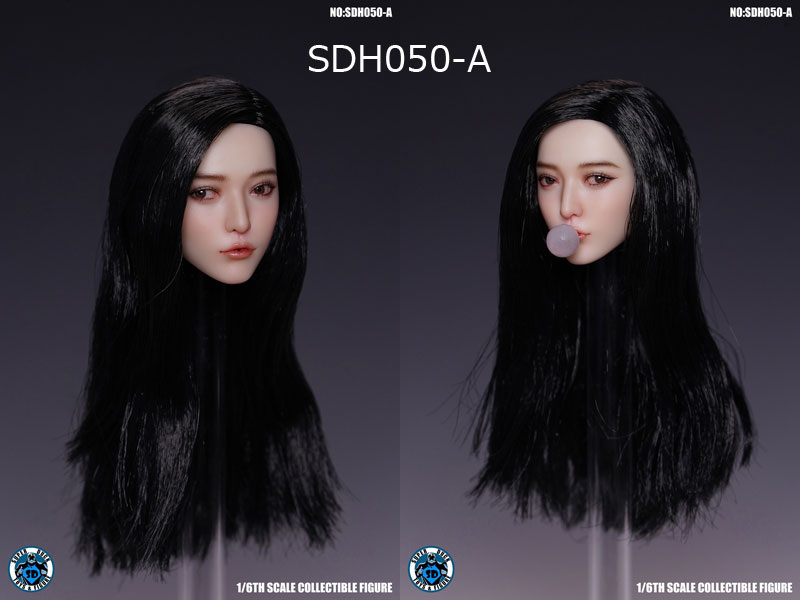 【SUPERDUCK】SDH050 A B C アジア系美人 チューインガム 1/6スケール 植毛 眼球可動 女性ヘッド
