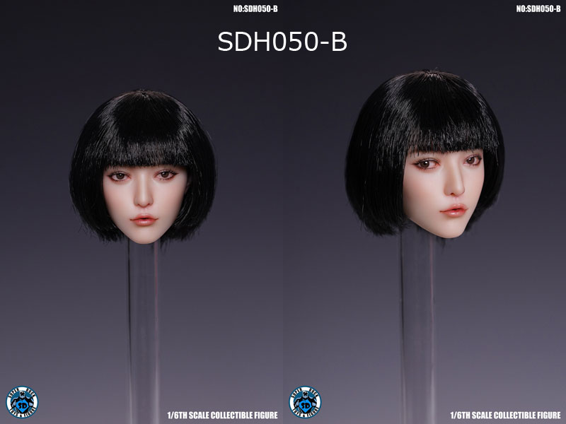 【SUPERDUCK】SDH050 A B C アジア系美人 チューインガム 1/6スケール 植毛 眼球可動 女性ヘッド