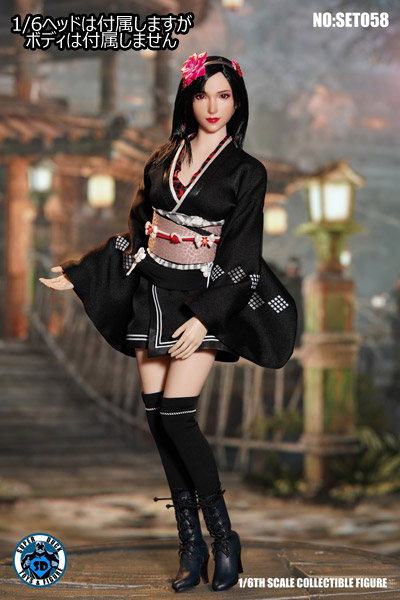 【SUPERDUCK】SET058 Kimono Fighting Goddess 着物少女 1/6スケール 女性ヘッド＆コスチュームセット