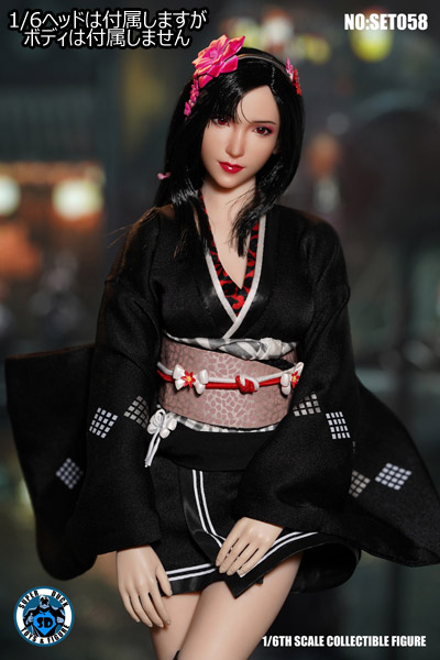 【SUPERDUCK】SET058 Kimono Fighting Goddess 着物少女 1/6スケール 女性ヘッド＆コスチュームセット