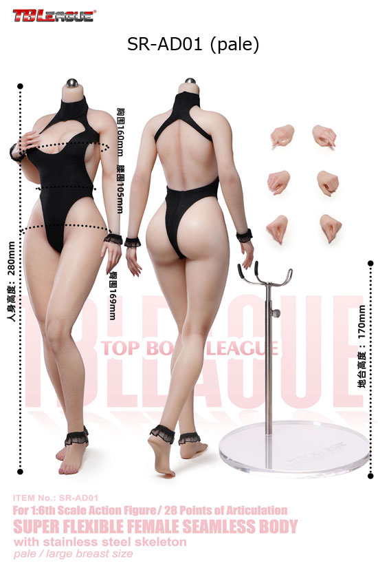【TBLeague】SR-AD01 / SR-AD02 Female Super Flexible Seamless Bodies
