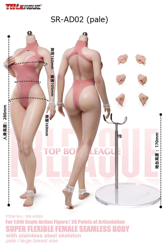 【TBLeague】SR-AD01 / SR-AD02 Female Super Flexible Seamless Bodies