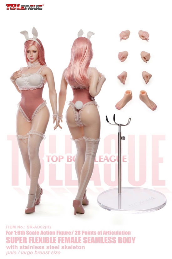 【TBLeague】SR-AD02H バニーガール(ピンク) ペールボディ 植毛 眼球可動女性ヘッド付属ドール