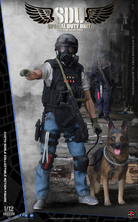 【Soldier Story】SSM-003 1/12 HK SDU Canine Handler 香港警務処警察 特別任務連 飛虎隊 ハンドラー+警察犬 1/12スケールフィギュア