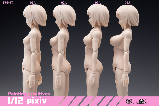 【86TOYS & Longshan Metal】1/12 half pack of glue female body 女性 美少女 アクションフィギュア