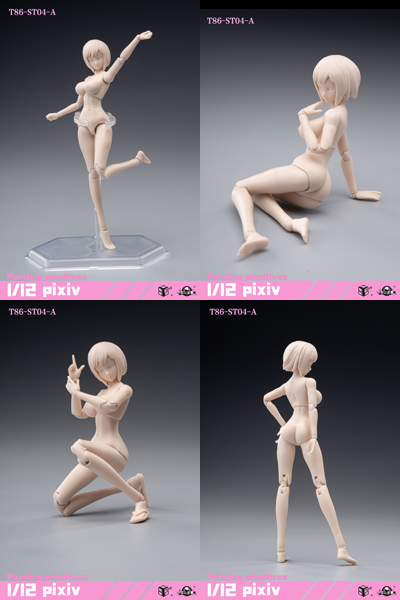 【86TOYS & Longshan Metal】1/12 half pack of glue female body 女性 美少女 アクションフィギュア