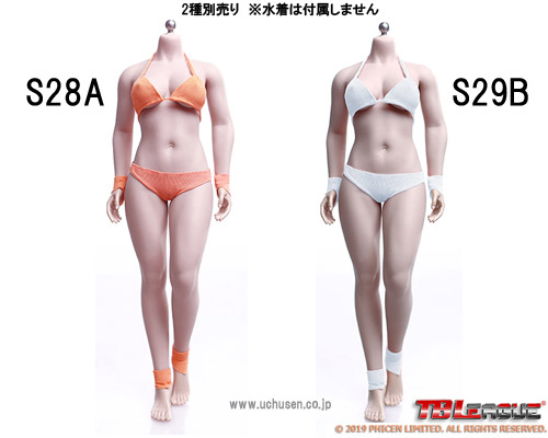 【TBLeague】PHMB2019-S28A (pale) S29B (suntan) TBリーグ 1/6スケール シームレス女性ボディ （ヘッドなし）