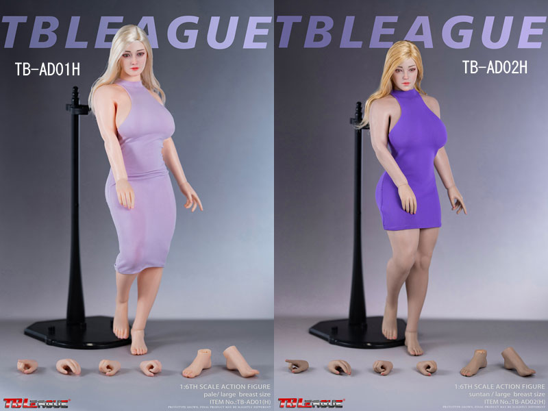 【TBLeague】TB-AD01H / TB-AD02H Female Super Flexible Seamless Bodies head sculpt included