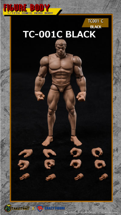 TAKETHAT X CRAZY FIGURE】TC001 A/B/C 1/12 COMIC HERO BODY 1 TAKETHAT X CRAZY FIGURE】TC001 A/B/C 1/12 COMIC HERO BODY 1