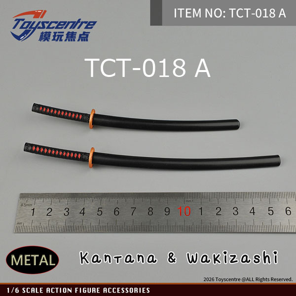 【TOYSCENTRE】TCT-018 A/B 1/6 Katana & Wakizashi Set メタル製 刀 脇差 2本セット 1/6スケール 日本刀