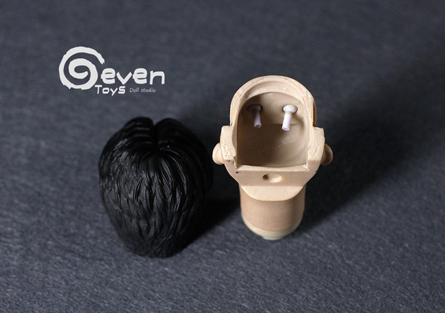 【Seven Toys】1/6 ST-TD001/002/003 Asian male headsculpt(With Movable Eyes) アジア系男子 眼球可動 1/6スケール 男性ヘッド