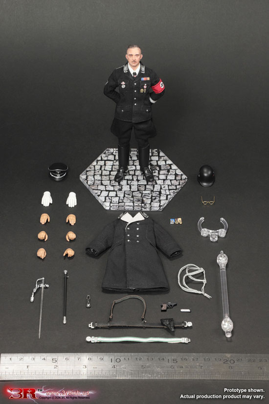 【3R】TG80008 1/12 Mini Reich Series - WW2 German  Heinrich Himmler (Black Ver.) WW2ドイツ軍 ハインリヒ・ヒムラー