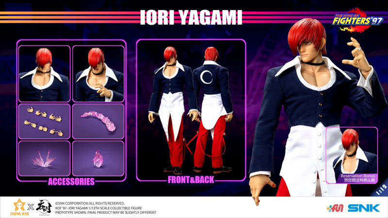 【Tunshi Studio】TS-XXZ-008 KOF97 IORI YAGAMI ザ・キング・オブ・ファイターズ 八神 庵 1/12スケールアクションフィギュア