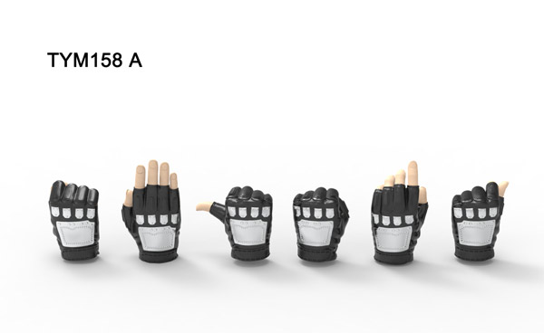 【TYM】TYM158 A/B/C Female Glove Hand 1/6スケール 女性フィギュア・ドール用グローブハンドセット