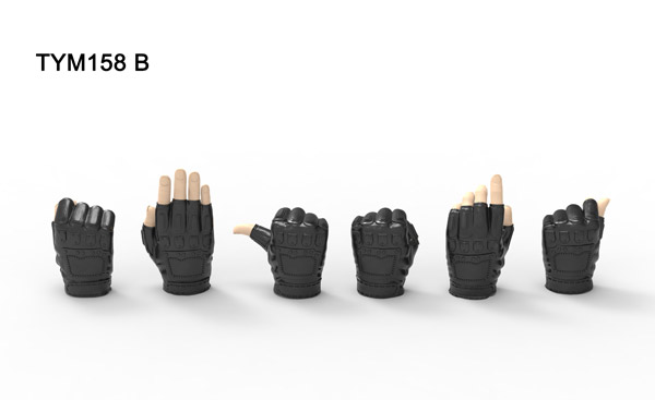 【TYM】TYM158 A/B/C Female Glove Hand 1/6スケール 女性フィギュア・ドール用グローブハンドセット