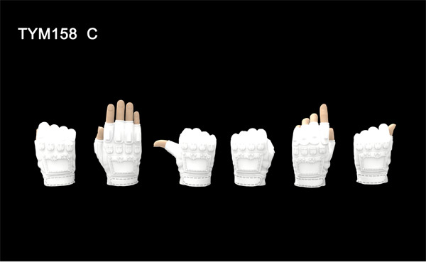 【TYM】TYM158 A/B/C Female Glove Hand 1/6スケール 女性フィギュア・ドール用グローブハンドセット