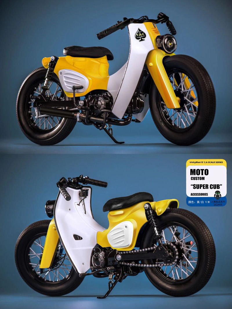 【Trickyman12】1/6 SUPER・C motocycle BLUE & RED & DEEP BLUE & YELLOW 1/6スケール カスタム オートバイ