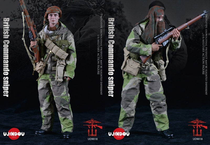 【UJINDOU】UD9018 1/6 WW2 British Commando Sniper 1944 WW2 イギリス軍 コマンド部隊 ブリティッシュ・コマンドス特殊部隊 スナイパー