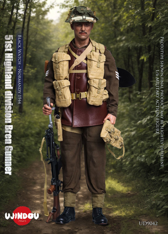 【UJINDOU】UD9042 1/6 WW2 British Infantry,51st Highland division Bren Gunner Black Watch - Normandy 1944