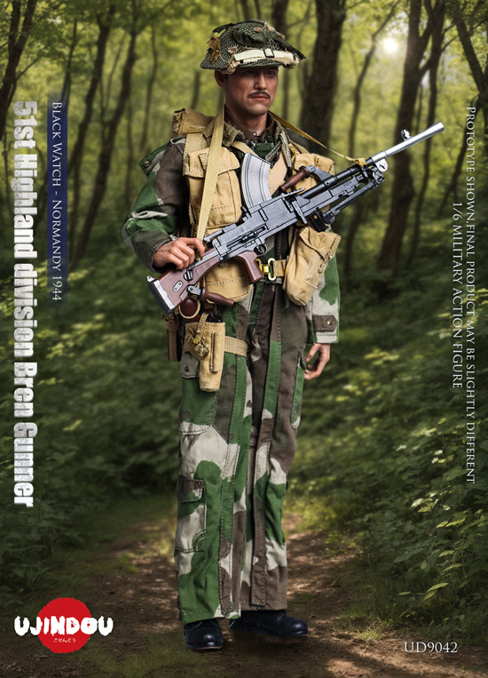 【UJINDOU】UD9042 1/6 WW2 British Infantry,51st Highland division Bren Gunner Black Watch - Normandy 1944