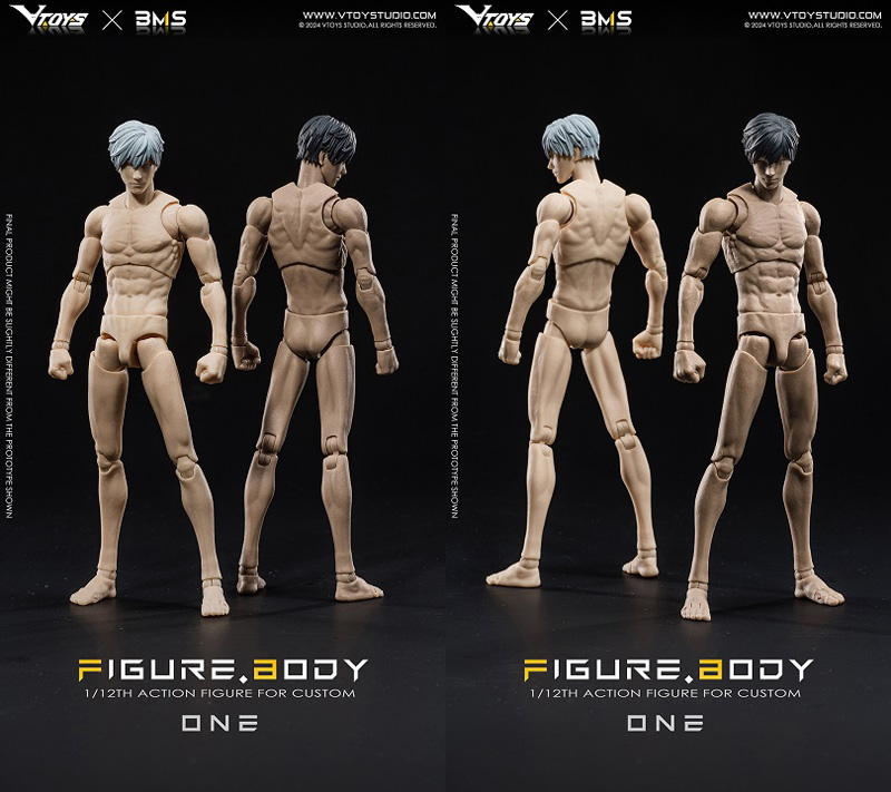 【V Toys X BMS】VB002/VB003 1/12th action figure for custom The One フィギュアボディ