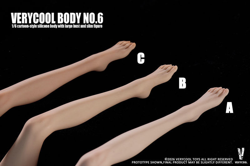 【VeryCool】BODY NO.6 VCD-06 ABC 1/6 Silicone Female Body 1/6スケール シームレス女性ボディ素体  デッサン人形（ヘッドなし）