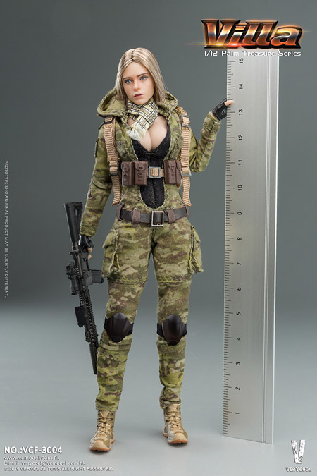 【VeryCool】VCF-3004 1/12 Palm Treasure Series MC Camouflage Women Soldier- Villa MC迷彩女性兵士 ヴィッラ