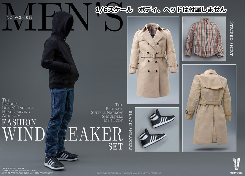 【VeryCool】VCL-1012 1/6 Men's Fashion Windbreaker Set  1/6スケール 男性フィギュア用コスチューム