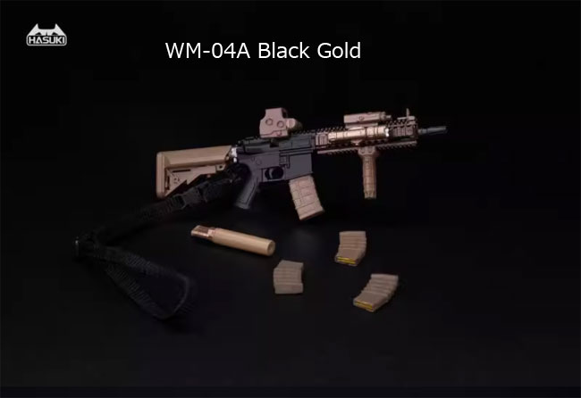 【HASUKI】WM-04A  A/B/C 1/12 MK18 近接戦闘用アサルトライフル 1/12スケール ドール・フィギュア用アクセサリー