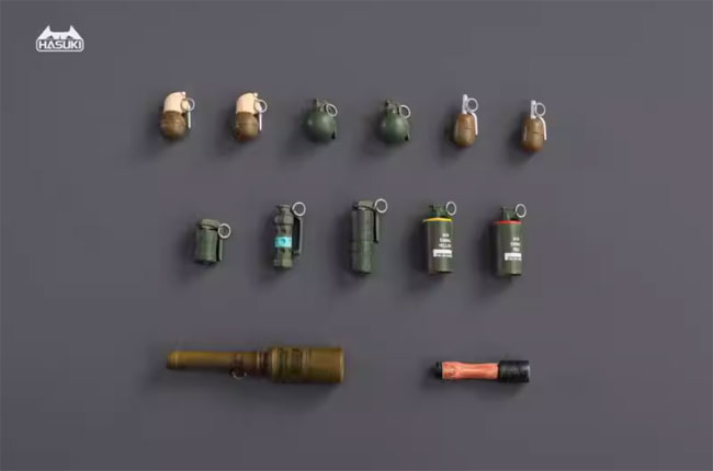 【HASUKI】WM-06 1/12 Grenade Combo Weapon Accessory Pack グレネード 手榴弾 パック 1/12スケール ドール・フィギュア用アクセサリー