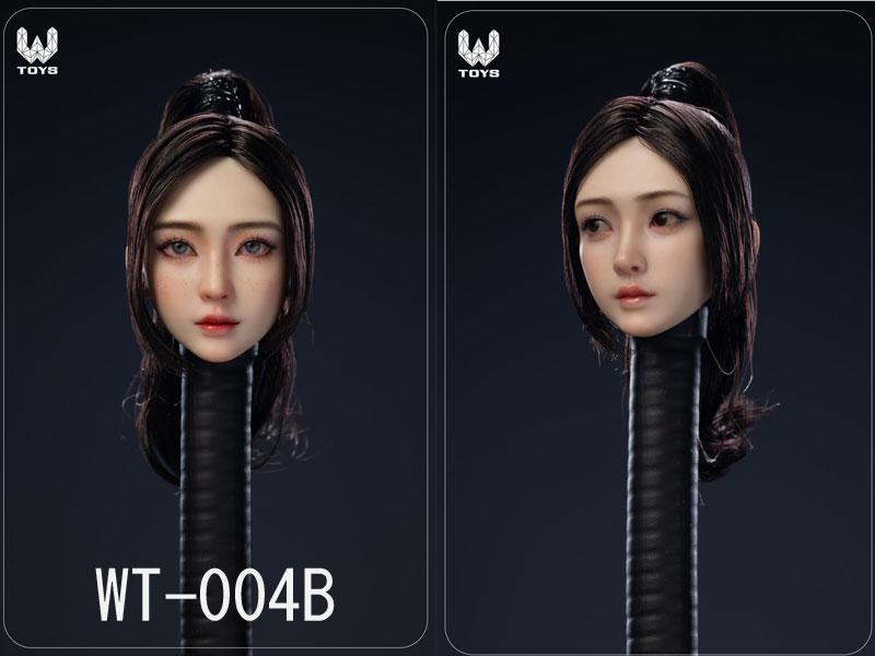【W TOYS】WT-004A/B/C 1/6 Xiaoru Headsculpt(Heavy Makeup) シャオルー 眼球可動 1/6スケール 植毛 女性ヘッド