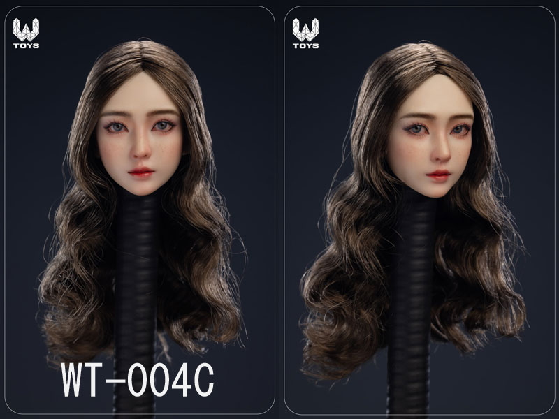 【W TOYS】WT-004A/B/C 1/6 Xiaoru Headsculpt(Heavy Makeup) シャオルー 眼球可動 1/6スケール 植毛 女性ヘッド