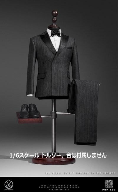 【POPtoys】X32 Men’s striped suit 1/6スケール 男性用フォーマルスーツ 1/6スケール男性フィギュア用コスチューム