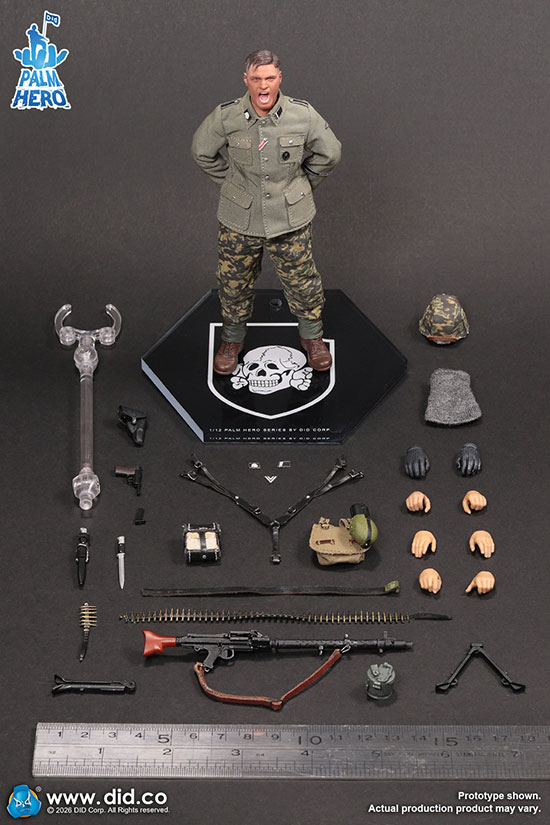 【DID】XD80042 1/12 WW2 German MG34 Gunner Alois WW2ドイツ軍 武装親衛隊 第3SS装甲師団 トーテンコップ