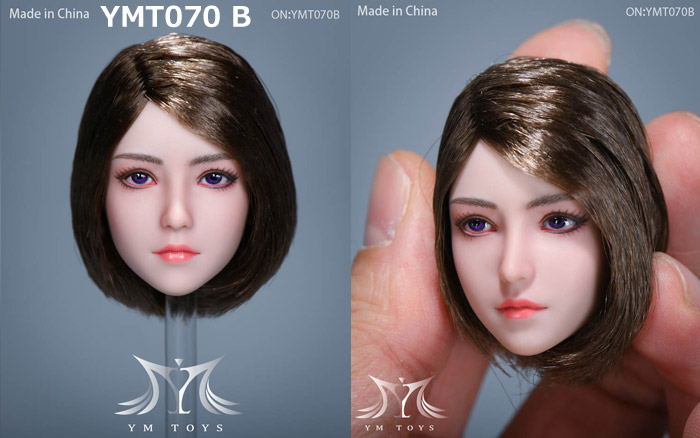 【YMtoys】YMT070 A/B/C/D 1/6 Beauty Headsculpt 1/6スケール 植毛 女性ヘッド