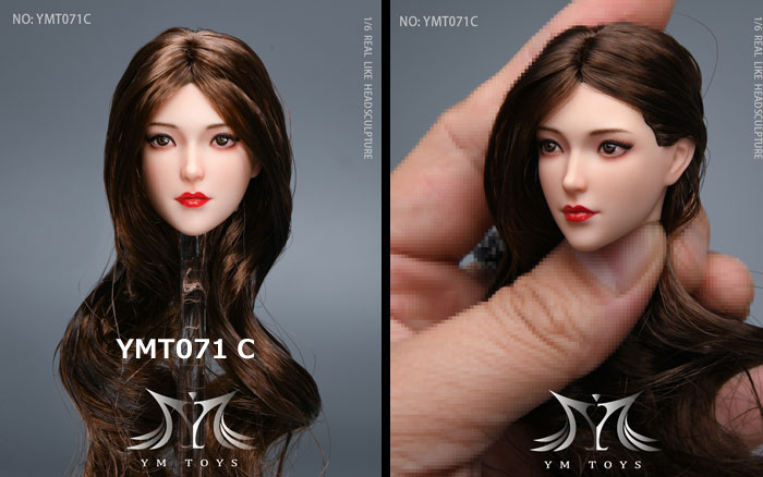 【YMtoys】YMT071 A/B/C/D 1/6 Beauty Headsculpt Lei Lei 1/6スケール 植毛 女性ヘッド