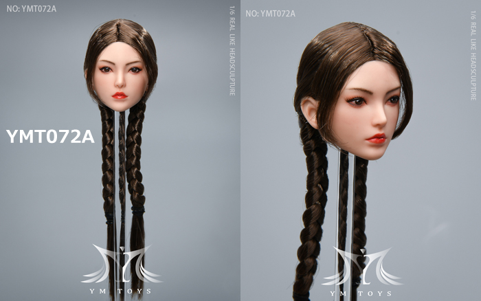 【YMtoys】YMT072 A/B/C 1/6 Beauty Headsculpt 1/6スケール 植毛 女性ヘッド