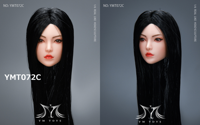 【YMtoys】YMT072 A/B/C 1/6 Beauty Headsculpt 1/6スケール 植毛 女性ヘッド
