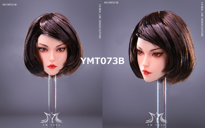 【YMtoys】YMT073 A/B/C/D beauty headsculpt Lulu 1/6スケール 植毛 女性ヘッド