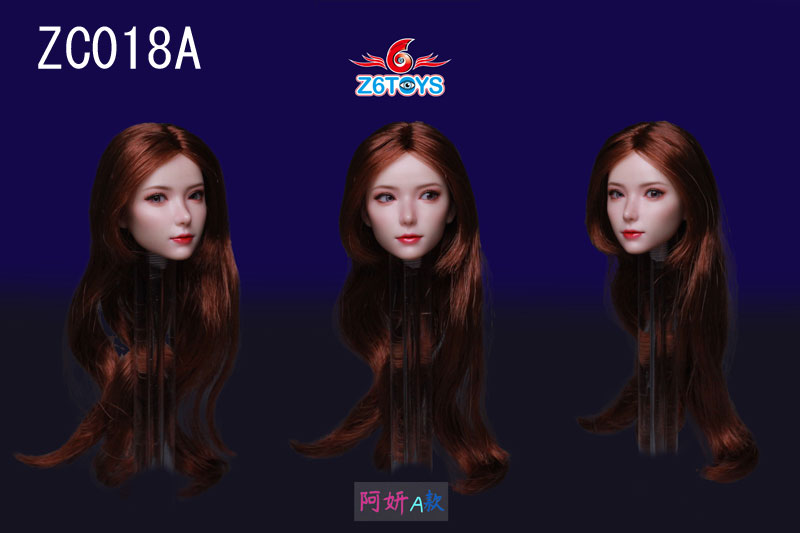Z6TOYS】ZC018 A/B/C/D/E/F/G 1/6 Movable Eye Beauty Headsculpt アジア